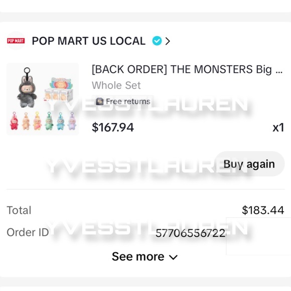 NIB 🍑 HAPPINESS 🍑 Big Into Energy Pendant Series Labubu v.3 - Picture 5 of 7